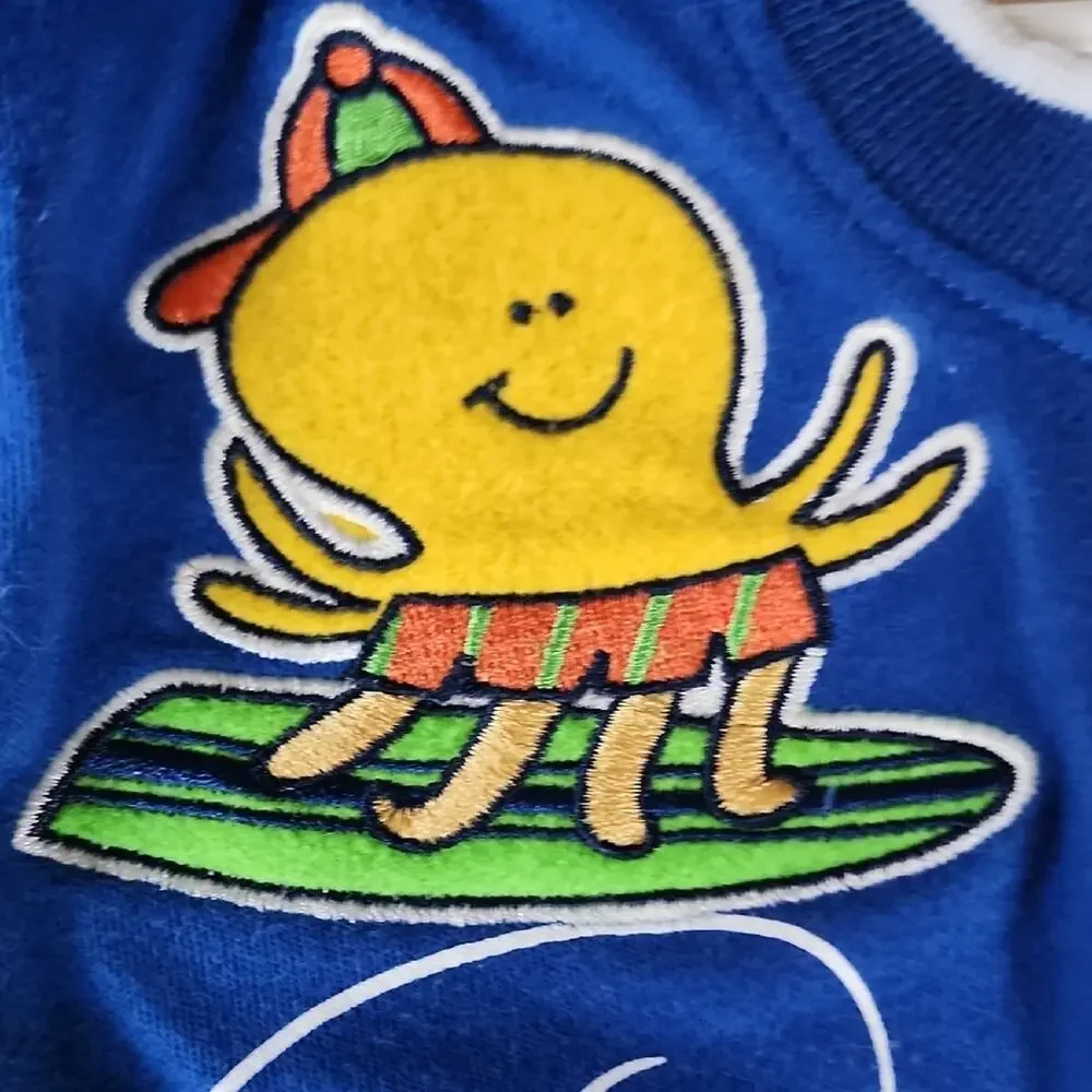 B.T. Kids Vintage Surfing Octopus Blue and Green Matching Set